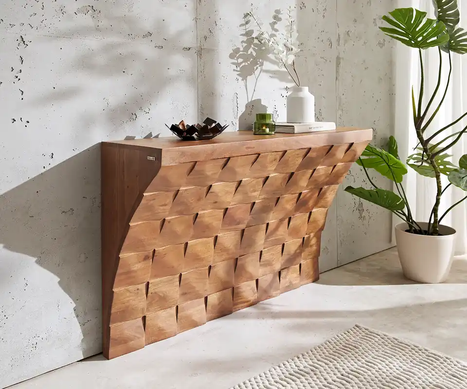 Konzolový stolek Eremos 120×35 cm akácie přírodní Jen Po Omezenou Doba