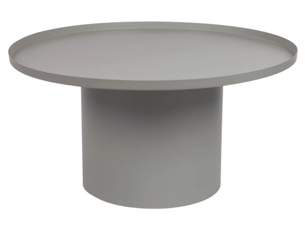 Bezpečná Platba Šedý kovový konferenční stolek Kave Home Fleksa Ø 72 cm