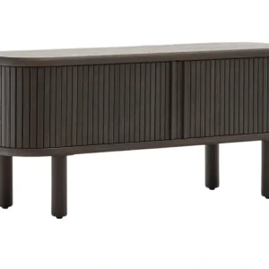 Tmavě hnědý dřevěný TV stolek Kave Home Mailen 120 x 40 cm Akce