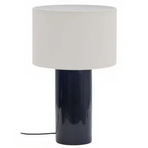 Tmavě modrá keramická stolní lampa Kave Home Toneric Nejlepší Volba